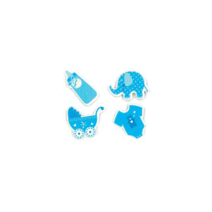 Træ stickers lyseblå