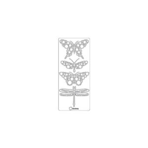 Decorstix 10x23cm guld sommerfugl