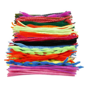 Chenille, L: 30 cm, tykkelse 6-15 mm, ass. farver, 500 ass