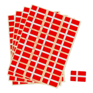 Selvklæbende flag, str, 15x22 mm, 72 stk