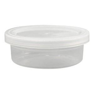 Plastbøtte med låg, H: 24 mm, diam. 68 mm, 45 ml, 20 stk.