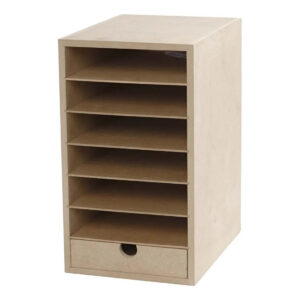 Kartonreol, H: 31,5 cm, dybde 24,5 cm, B