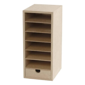 Kartonreol, H: 31,5 cm, dybde 18 cm, B: