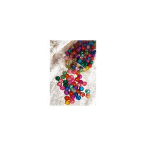 Glasperler 8mm 50g krakeleret ass.