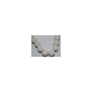Perle lava hvid D:20mm Ø:3mm