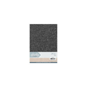 Glitter karton A4 230g sort