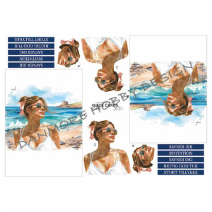 3D ark Quick Cards Strand pige 1ark 27156
