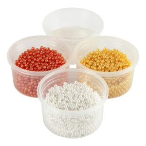 Pearl Clay , orange, hvid, gul, 1 sæt, 3