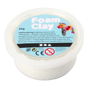 Foam Clay, hvid, 35 g/ 1ds,