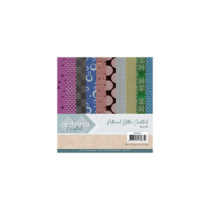 Glitter karton Assorteret A4 med mønster