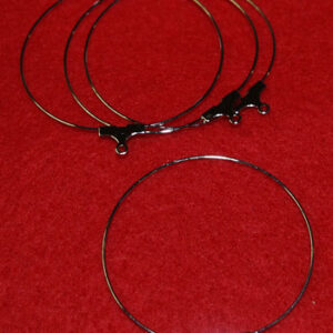 Ørering 40mm x 4 stk sølvfv.