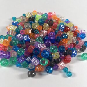 Perler plast bogstaver+pony perler 50gr.