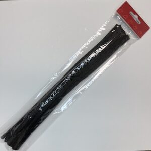 Chenille 6mm x 30cm sort, 25stk
