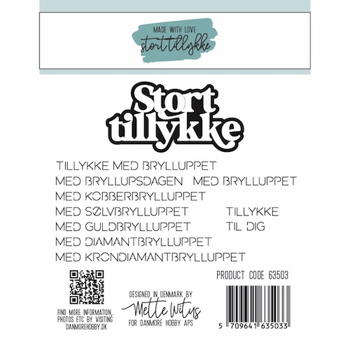 63503 Dies Made With Love Stort tillykke - Billede 2