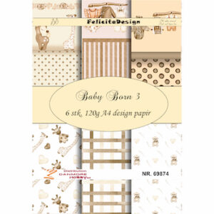 69874 A4 ark 120g design papir 6ark