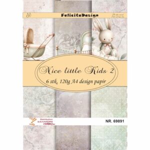 69891 A4 ark 120g design papir 6ark