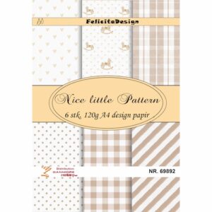 69892 A4 ark 120g design papir 6ark