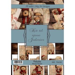 70430 A4 ark 190g design papir 10 ark kit