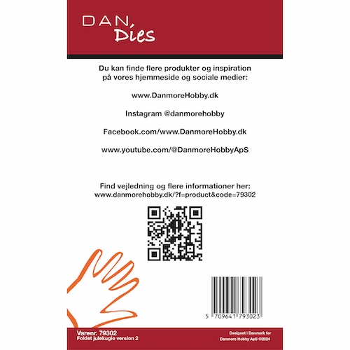 79302 Dies Dan Foldet julekugle version 2 - Billede 2