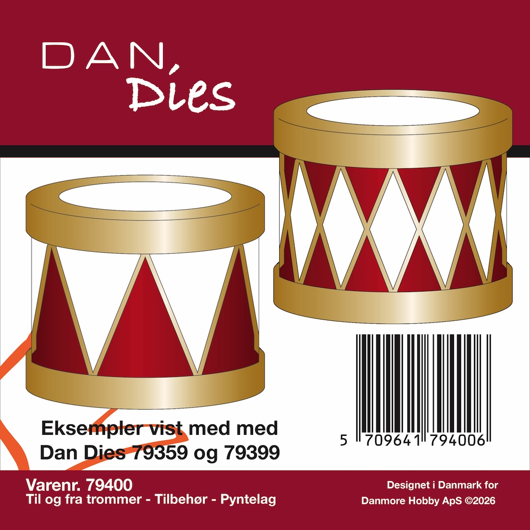 79400 Dies Dan Tromme tilbehør pyntelag Lille - Billede 2