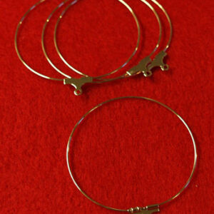 Ørering 40mm x 4 stk guldfv.