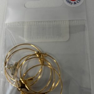 Ørering 25mm x 6stk guld fv.