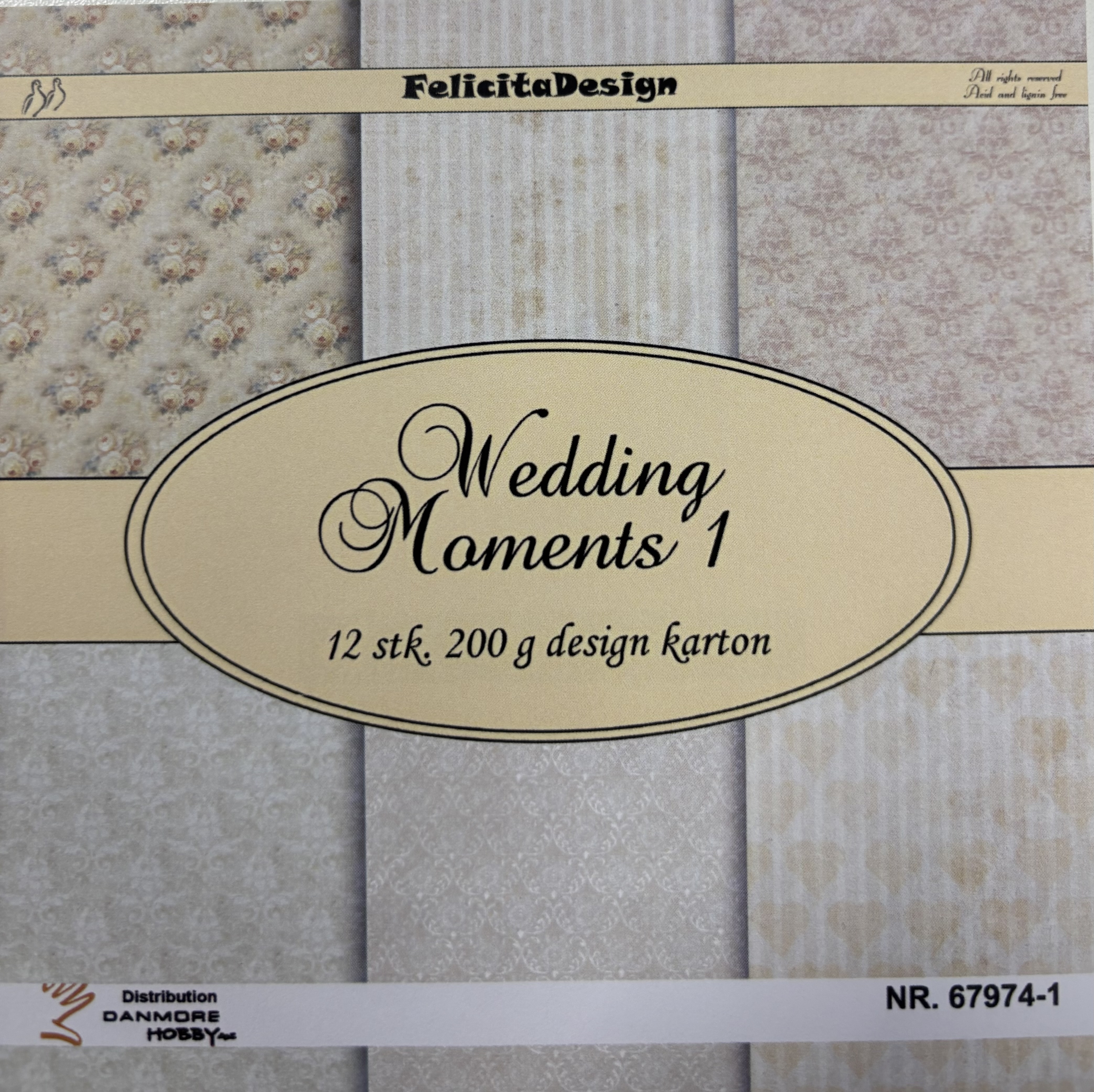 67974-1 Ark 6'x6' 200g 12ark, Wedding Moments 1