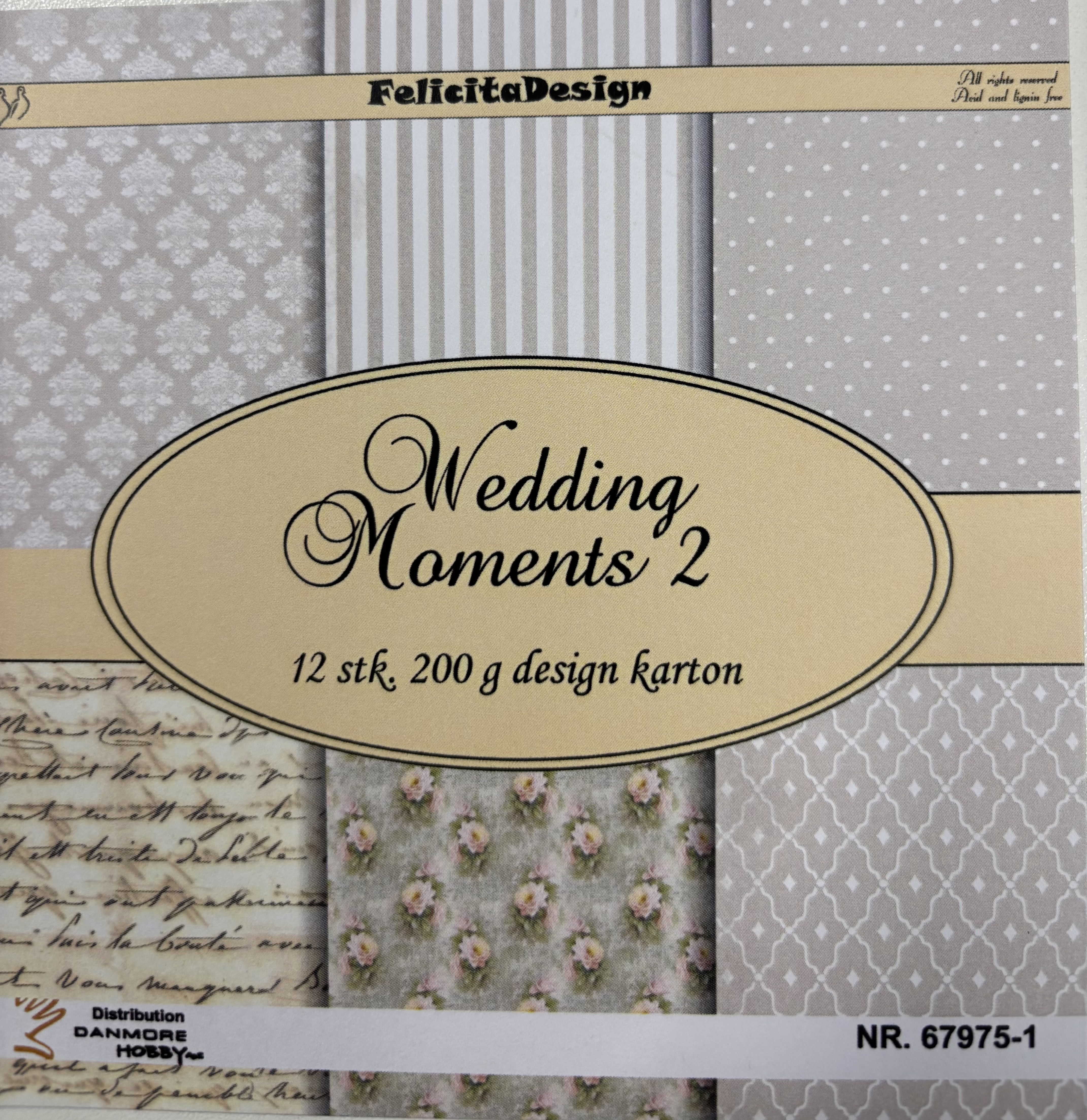 67975-1 Ark 6'x6' 200g 12ark, Wedding Moments 2
