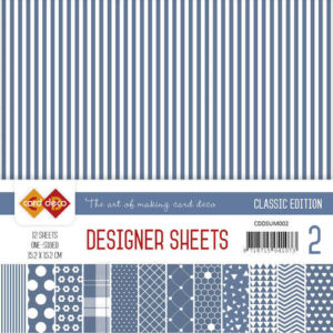 CDDSUM002 Ultramarine Designer Sheets 15,2x15,2cm, 12 ark